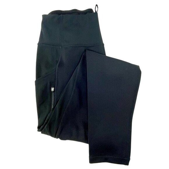 NWOT Athleta Ultra High Rise Leggings Black Zipper Pockets Womens M Drawstring - Picture 16 of 16